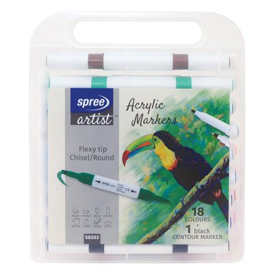 Markery dwustronne ACRYLIC SPREE zestawy