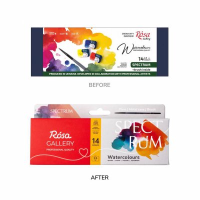 ROSA GALLERY farby akwarelowe w kost. SPECTRUM w metalowej kasetce