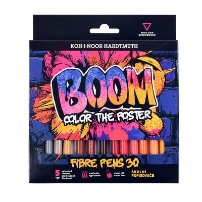 Flamastry szkolne BOOM w kartoniku