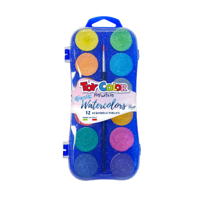 TOY COLOR Farby akwarelowe 12 kolorów 
