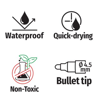 Markery permanentne SPREE 4,5 mm