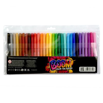 Flamastry szkolne BOOM w foliowym etui