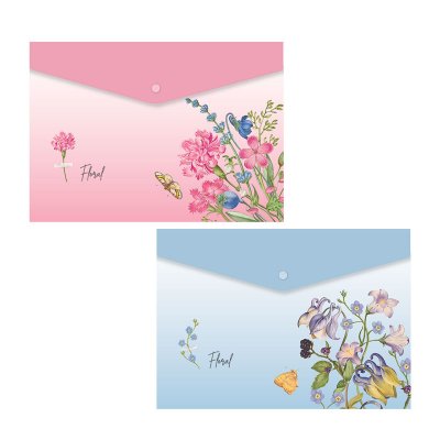 Teczki, koperty SPREE na zatrzask A5 FLORAL