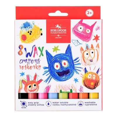 Kredki 8 WAX woskowe akwarelowe