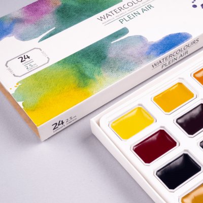 ROSA STUDIO farby akwarelowe w kost. PLEIN AIR w kartonowym opakowaniu