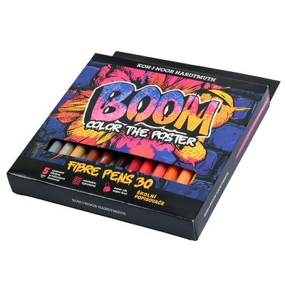Flamastry szkolne BOOM w kartoniku