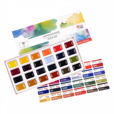 ROSA STUDIO farby akwarelowe w kost. PLEIN AIR w kartonowym opakowaniu