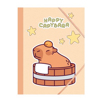 Teczki na dokumenty SPREE na gumkę A4 CAPYBARA