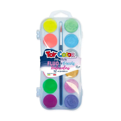 TOY COLOR  Farby akwarelowe 12 kolorów