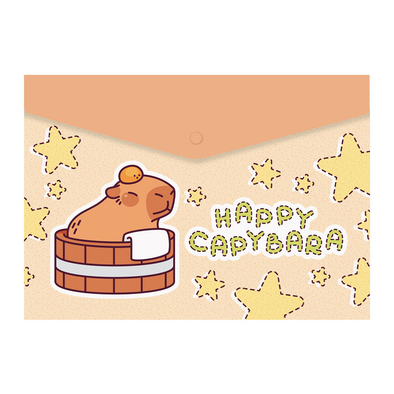 Teczki, koperty SPREE na zatrzask A5 CAPYBARA