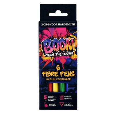 Flamastry szkolne BOOM w kartoniku