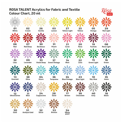 ROSA TALENT farby do tkanin 20 ml