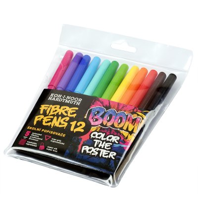 Flamastry szkolne BOOM w foliowym etui