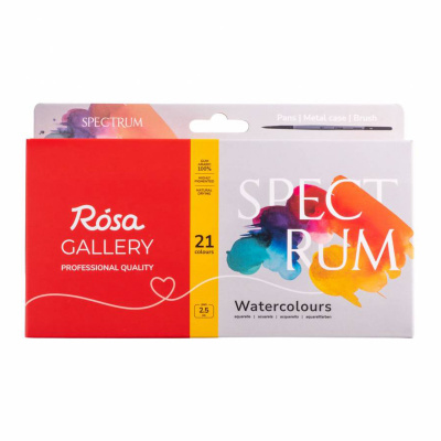 ROSA GALLERY farby akwarelowe w kost. SPECTRUM w metalowej kasetce